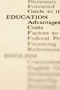 Education table of contents. Royalty Free Stock Photo