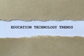 Education Technology Trends on white paper Royalty Free Stock Photo