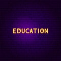 Education Text Neon Label