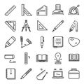 education tools icon school and office supplies transparent background Royalty Free Stock Photo