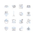 Education training line icons collection. Learning, Skill-building, Development, Instruction, Teaching, Knowledge