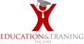 Education and training logo Royalty Free Stock Photo