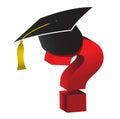 Education unknown question mark Royalty Free Stock Photo