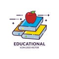 Education vector icon. vector concept. isolated in white background Royalty Free Stock Photo
