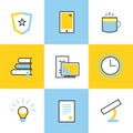 Education vector icons. Scool or university