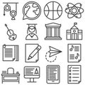 Education vector icons set