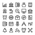 Education Vector Line Icons 2 Royalty Free Stock Photo
