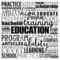 EDUCATION word cloud collage, concept background Royalty Free Stock Photo