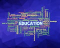 Education word cloud, concept illustration vector Royalty Free Stock Photo