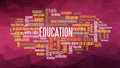Education word cloud, concept illustration vector Royalty Free Stock Photo