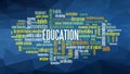 Education word cloud, concept illustration vector Royalty Free Stock Photo