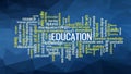 Education word cloud, concept illustration vector Royalty Free Stock Photo