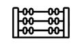 Educational abacus counting frame icon for learning mathematics , vector design Generative AI Royalty Free Stock Photo