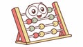 Educational Abacus for Learning and Counting, vector design Generative AI Royalty Free Stock Photo