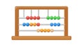 Educational Abacus with Red White Beads - Math Learning Aid, vector design Generative AI Royalty Free Stock Photo