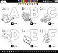 Educational alphabet letters coloring book Royalty Free Stock Photo