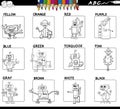 Educational basic colors set coloring book