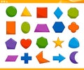 Educational basic geometric shapes set Royalty Free Stock Photo