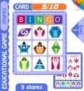 Level Bingo shapes owls 5