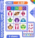 Level Bingo shapes owls 1