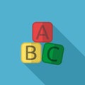 Educational blocks, ABC letters