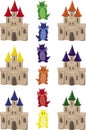 Educational children games: learning colors. Match by color. Sorting objects for toddlers.