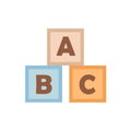 Educational cubes with letters for kids Royalty Free Stock Photo
