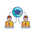 Educational Distance Learning Icon Royalty Free Stock Photo