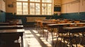 Educational Echoes: Vintage High School Classroom