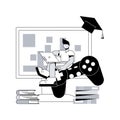 Educational game abstract concept vector illustration.