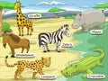 Educational game African savannah animals