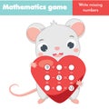 Educational game for children. Complete equations. Study Subtraction and addition. Mathematics worksheet for kids Royalty Free Stock Photo