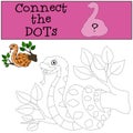 Educational game: Connect the dots. Cute viper