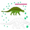 Educational game connect dots to draw dinosaur Royalty Free Stock Photo