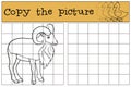 Educational game: Copy the picture. Cute beautiful urial smiles