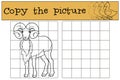 Educational game: Copy the picture. Cute beautiful urial smiles