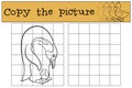 Educational game: Copy the picture. Father penguin with egg Royalty Free Stock Photo