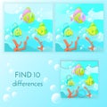 Educational game for kids Find 10 differences