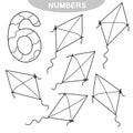 Educational game - Learning numbers. Coloring book for preschool children