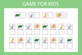 Developing activity for children - find the 5 differences. Logic game for children.