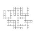 Educational game for preschool and school age children. Solve the crossword. Template. Puzzle page.