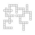 Educational game for preschool and school age children. Solve the crossword. Template. Puzzle page.