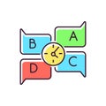 Educational game RGB color icon