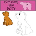 Educational games for kids: Connect the dots. Royalty Free Stock Photo