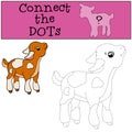 Educational games for kids: Connect the dots. Royalty Free Stock Photo