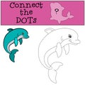 Educational games for kids: Connect the dots. Royalty Free Stock Photo