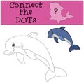 Educational games for kids: Connect the dots. Royalty Free Stock Photo