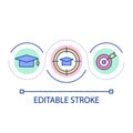 Educational goals setting loop concept icon Royalty Free Stock Photo