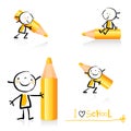 Educational icon set Royalty Free Stock Photo