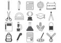 educational icons collections. Vector illustration decorative design